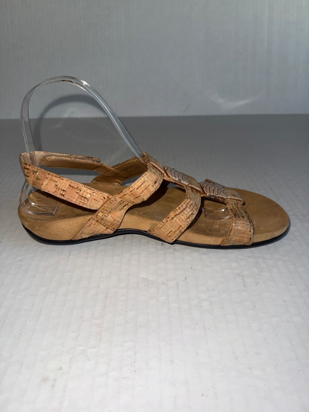 Vionic Amber Slingback Adjustable Straps Sandals In Gold Cork - Picture 6 of 13